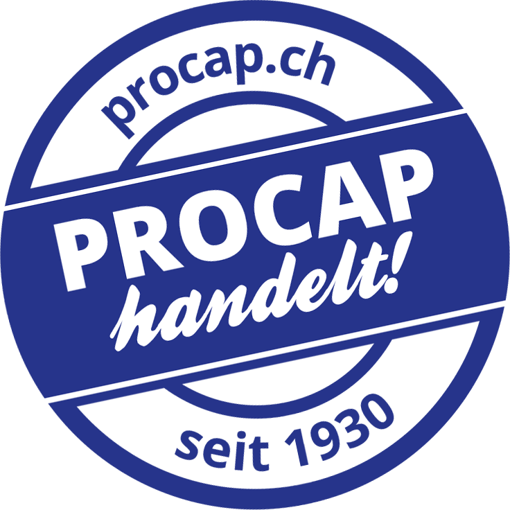 Logo: procap.ch, Procap handelt!, seit 1930